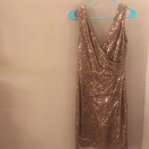 Gold Sequin Cocktail Dress